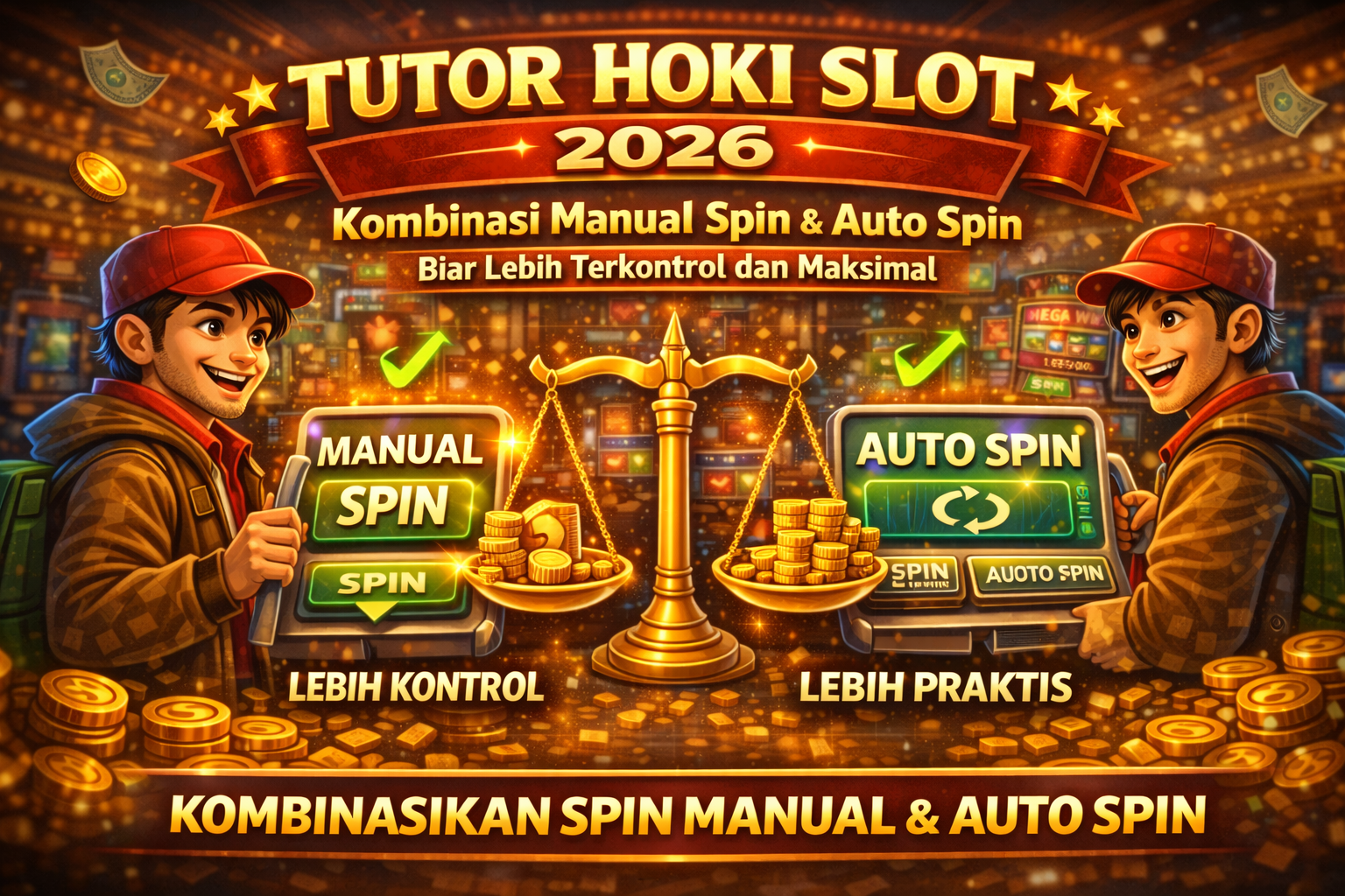 ⚖️ TUTOR HOKI SLOT 2026 – Kombinasi Manual Spin & Auto Spin Biar Lebih Terkontrol dan Maksimal