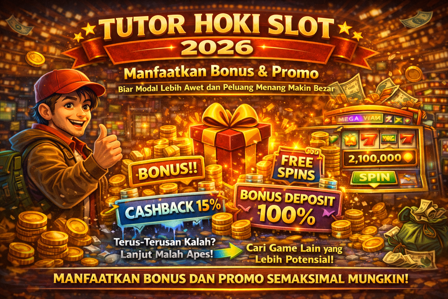 🎁 TUTOR HOKI SLOT 2026 – Manfaatkan Bonus & Promo Biar Modal Lebih Awet dan Peluang Menang Makin Besar
