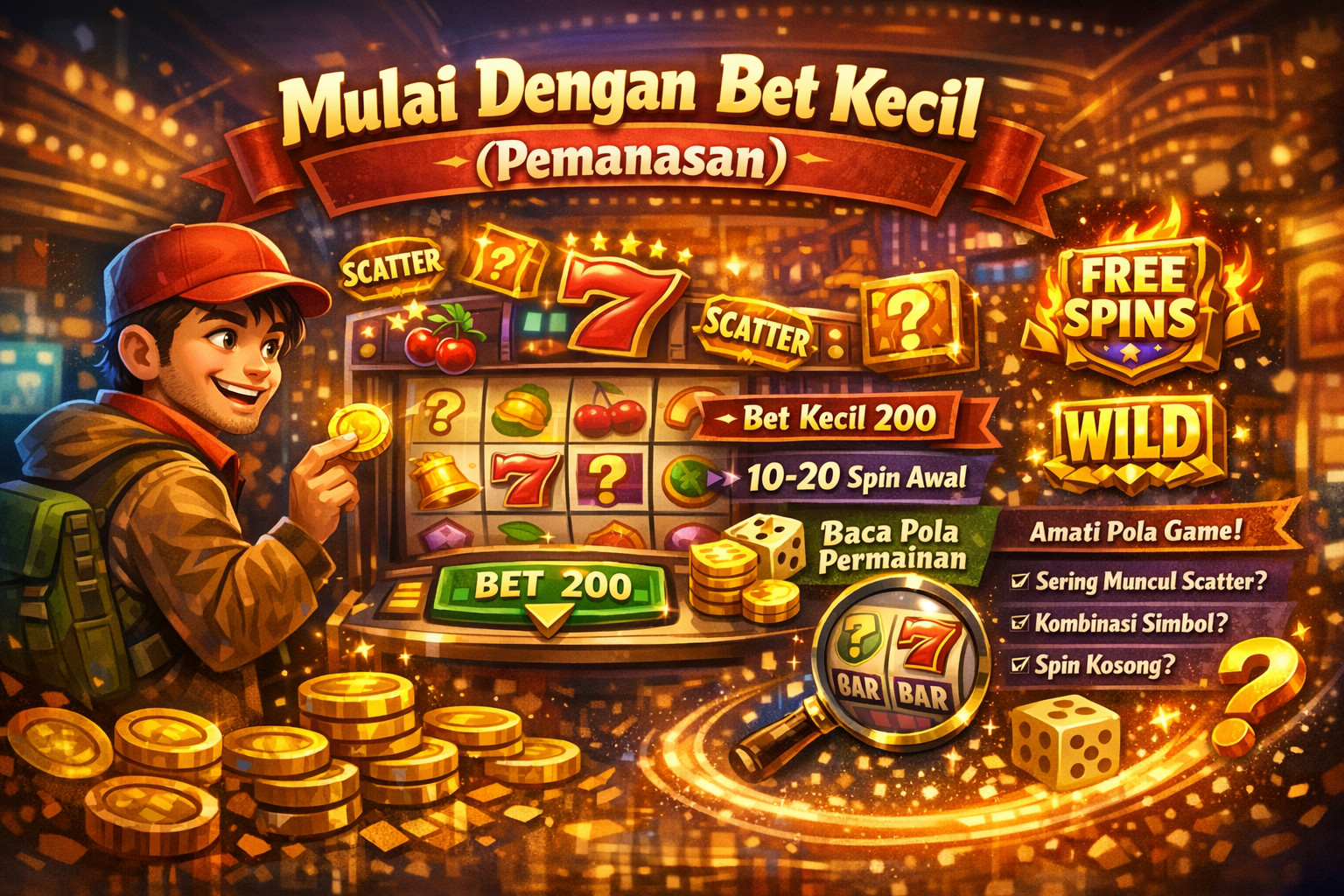 🎯 Mulai Dengan Bet Kecil Dulu (Pemanasan)